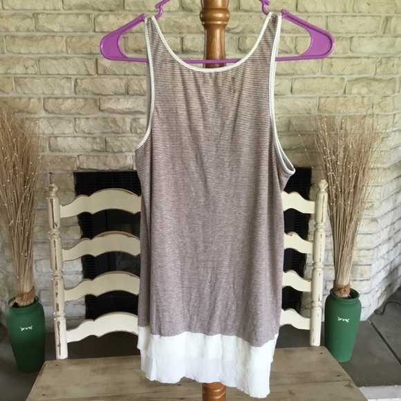 ANTHROPOLOGIE CAMILLE TANK WITH 100% RAW SILK HEM - Picture 2 of 8